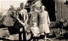 Christchurch 1930 - l to r: Bert Taylor, sister May Taylor, Bert's wife Alexina Taylor and Bert & Alexina's daughter, Una Taylor, with rocking horse.