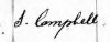 William Sharp aka James Campbell signature in March 1863