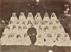 Agnes O'Donoghue (second to front row, far left) - First Communion, Sacred Heart parish, Timaru - c1906?