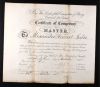 Alexander Stewart Leslie - Master's certificate 1865