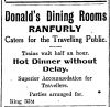 Donalds Dining Rooms - Alexandra Herald and Central Otago Gazette 11 Jan 1928