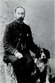 William Grant with his dog Donald - taken in Dunedin in the early 1880s.  His dog's name was instantly remembered by his son Doug when first seeing the photo again after 60 or so years.