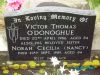 Timaru cemetery - grave of brother and sister Vic and Nancy O'Donoghue