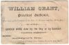 William Grant's original business card